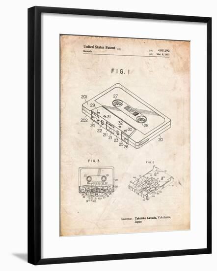 Cassette Tape Patent-Cole Borders-Framed Art Print