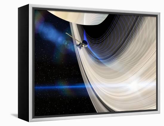 Cassini's Grand Finale at Saturn-null-Framed Premier Image Canvas