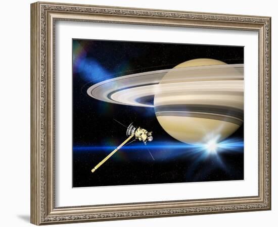 Cassini's Grand Finale at Saturn-null-Framed Photographic Print