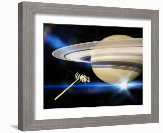 Cassini's Grand Finale at Saturn-null-Framed Photographic Print