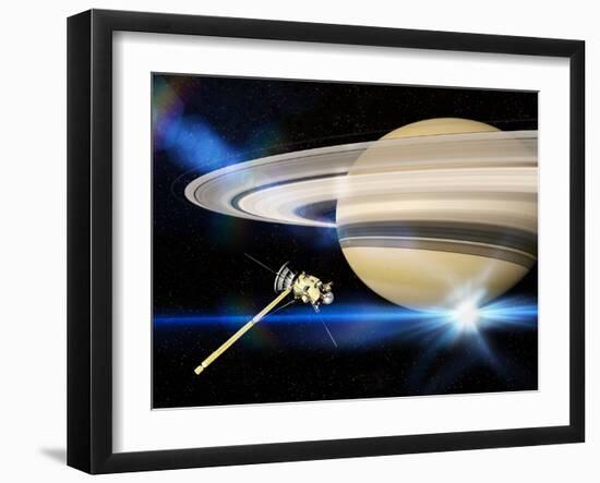 Cassini's Grand Finale at Saturn-null-Framed Photographic Print