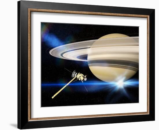 Cassini's Grand Finale at Saturn-null-Framed Photographic Print