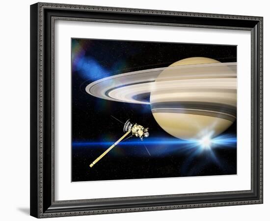 Cassini's Grand Finale at Saturn-null-Framed Photographic Print