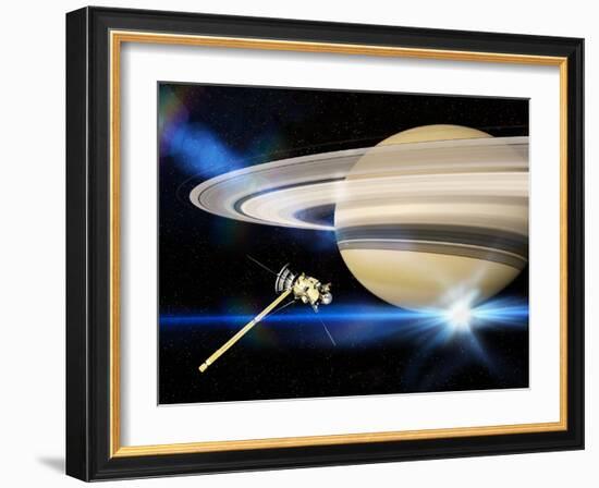 Cassini's Grand Finale at Saturn-null-Framed Photographic Print