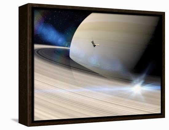 Cassini's Grand Finale at Saturn-null-Framed Premier Image Canvas