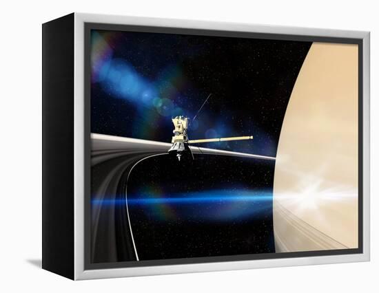 Cassini's Grand Finale at Saturn-null-Framed Premier Image Canvas