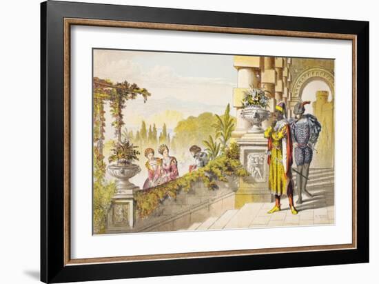 Cassio Speaks in Othello, Act III, Scene III, 'Madam, I'Ll Take My Leave', from 'The Illustrated…-Robert Dudley-Framed Giclee Print