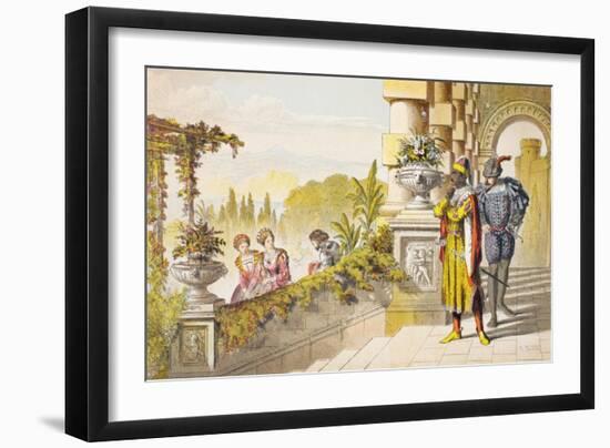 Cassio Speaks in Othello, Act III, Scene III, 'Madam, I'Ll Take My Leave', from 'The Illustrated…-Robert Dudley-Framed Giclee Print