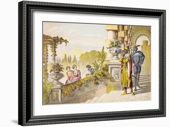 Cassio Speaks in Othello, Act III, Scene III, 'Madam, I'Ll Take My Leave', from 'The Illustrated…-Robert Dudley-Framed Giclee Print