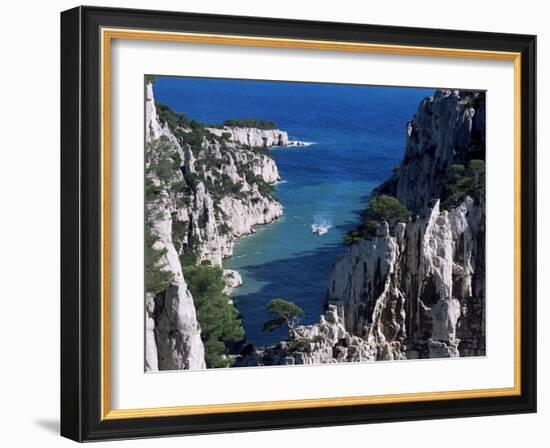 Cassis, Calanque d'En Vau, Bouches-Du-Rhone, Provence, France, Mediterranean-Bruno Morandi-Framed Photographic Print