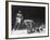 Cassius Clay Dancing Around Ring, Looking at Floyd Patterson, Whom He Has Just Knocked Down-Art Rickerby-Framed Premium Photographic Print