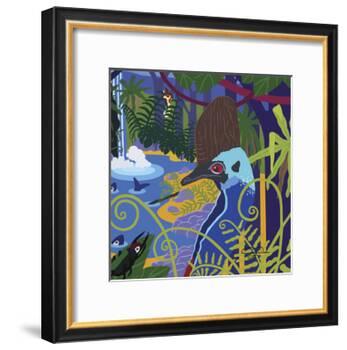 Cassowary In The Rainforest-Cindy Wider-Framed Giclee Print