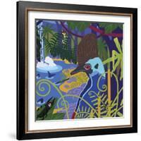 Cassowary In The Rainforest-Cindy Wider-Framed Giclee Print