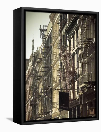 Cast Iron Architecture, Greene Street, Soho, Manhattan, New York City, USA-Jon Arnold-Framed Premier Image Canvas