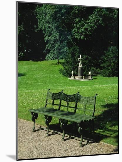 Cast Iron Bench and Fountain-Karl Friedrich Schinkel-Mounted Giclee Print