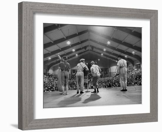 Cast Members Entertaining on the Stage of the Grand Ole Opry-Yale Joel-Framed Photographic Print