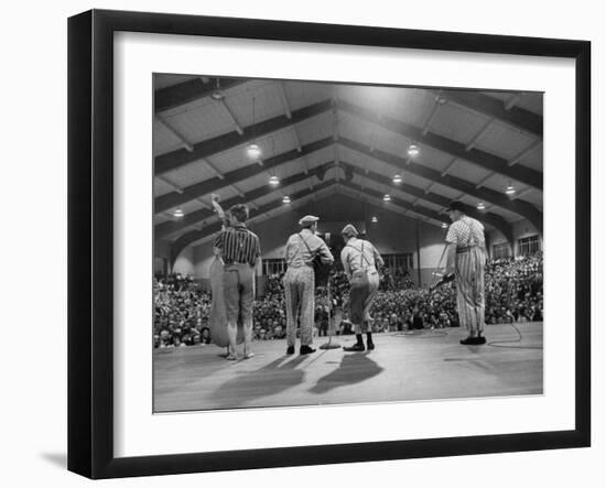 Cast Members Entertaining on the Stage of the Grand Ole Opry-Yale Joel-Framed Photographic Print