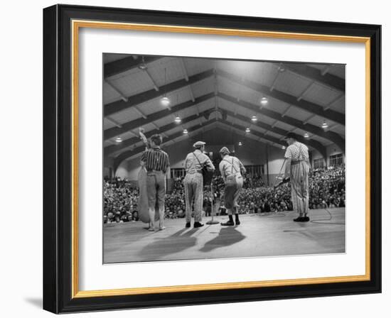 Cast Members Entertaining on the Stage of the Grand Ole Opry-Yale Joel-Framed Photographic Print