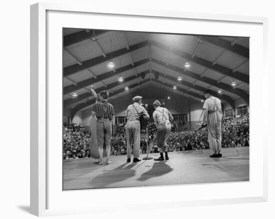 Cast Members Entertaining on the Stage of the Grand Ole Opry-Yale Joel-Framed Photographic Print