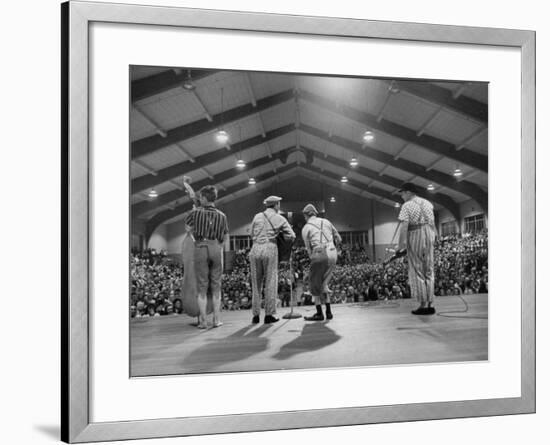 Cast Members Entertaining on the Stage of the Grand Ole Opry-Yale Joel-Framed Photographic Print