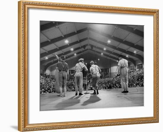 Cast Members Entertaining on the Stage of the Grand Ole Opry-Yale Joel-Framed Photographic Print