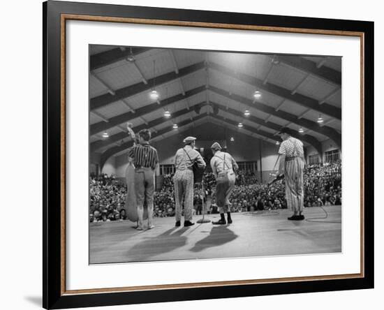 Cast Members Entertaining on the Stage of the Grand Ole Opry-Yale Joel-Framed Photographic Print