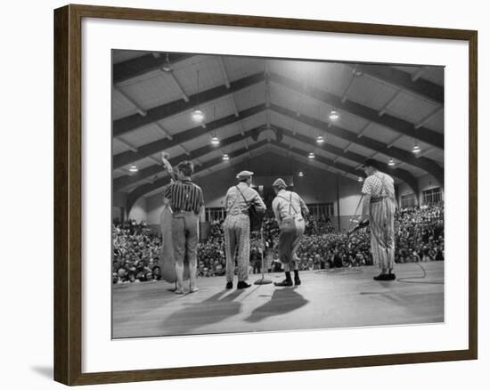 Cast Members Entertaining on the Stage of the Grand Ole Opry-Yale Joel-Framed Photographic Print