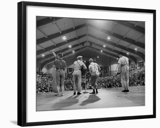 Cast Members Entertaining on the Stage of the Grand Ole Opry-Yale Joel-Framed Photographic Print