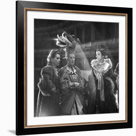 Cast Members Frederick Ashton and Robert Helpmann During a Dress Rehearsal of Ballet "Cinderella"-William Sumits-Framed Premium Photographic Print