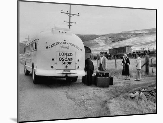 Cast Members of the Grand Ole Opry Loading onto a Bus During their Tour-Yale Joel-Mounted Photographic Print