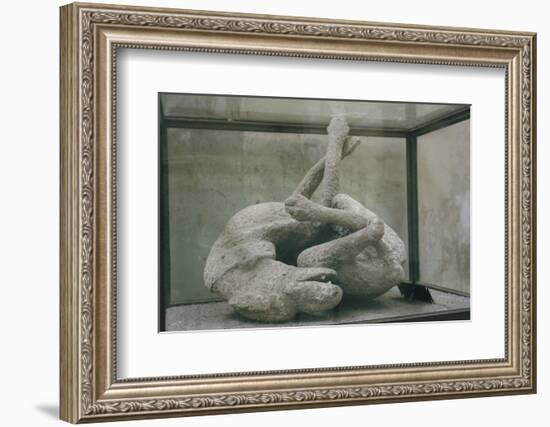 Cast of Dog, Pompeii, Campania, Italy-Walter Rawlings-Framed Photographic Print