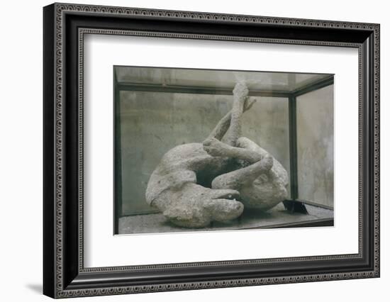 Cast of Dog, Pompeii, Campania, Italy-Walter Rawlings-Framed Photographic Print