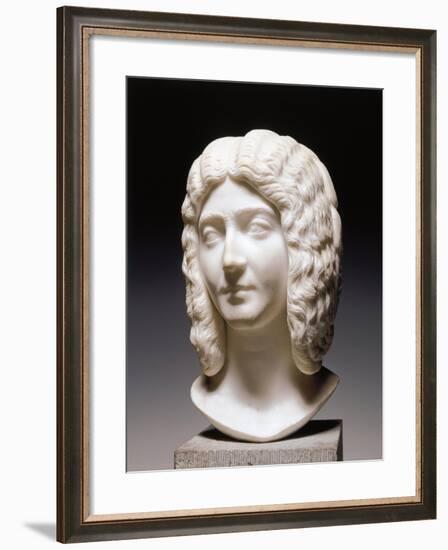 Cast Sculpture of Head of Roman Empress Julia Domna, Wife of Septimius Severus-null-Framed Giclee Print