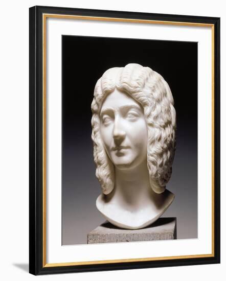 Cast Sculpture of Head of Roman Empress Julia Domna, Wife of Septimius Severus-null-Framed Giclee Print