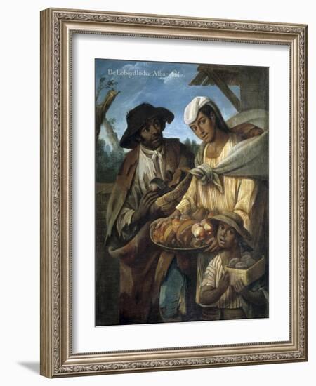 Casta Paintings, Mixed Race Family in Mexico-Miguel Cabrera-Framed Art Print