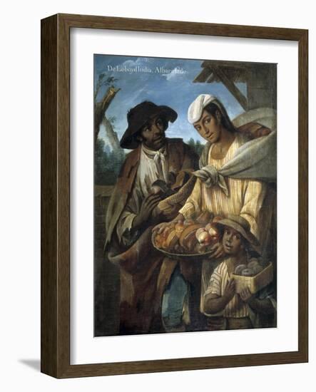 Casta Paintings, Mixed Race Family in Mexico-Miguel Cabrera-Framed Art Print