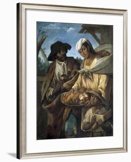 Casta Paintings, Mixed Race Family in Mexico-Miguel Cabrera-Framed Art Print