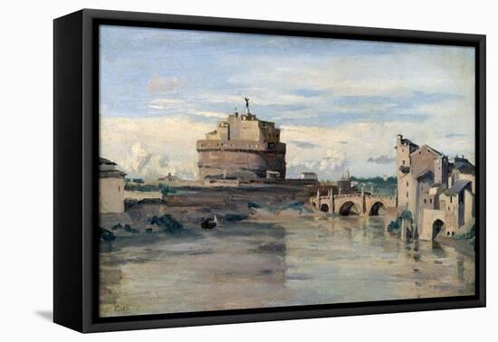 Castel Sant' Angelo and the River Tiber, Rome, C1816-1875-Jean-Baptiste-Camille Corot-Framed Premier Image Canvas