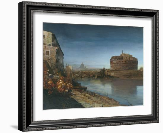 Castel Sant' Angelo at Dusk, 1882-Oswald Achenbach-Framed Giclee Print
