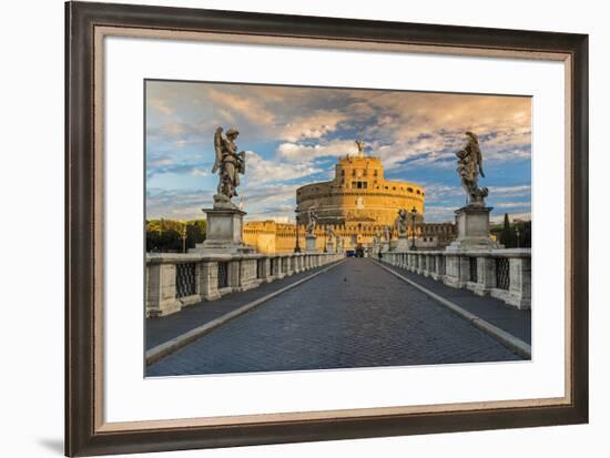 Castel Sant'Angelo or Mausoleum of Hadrian, Rome, Lazio, Italy-Stefano Politi Markovina-Framed Photographic Print