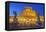 Castel Sant'Angelo, the Mausoleum of Hadrian, at Night, Flanked by Two Angel Statues-Cahir Davitt-Framed Premier Image Canvas