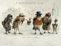 The Kindly Robin, Victorian Christmas Card-Castell Brothers-Framed Premier Image Canvas