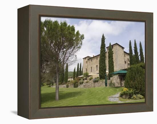 Castello Di Spaltenna, Now a Hotel, Gaiole in Chianti, Chianti, Tuscany, Italy, Europe-Robert Harding-Framed Premier Image Canvas