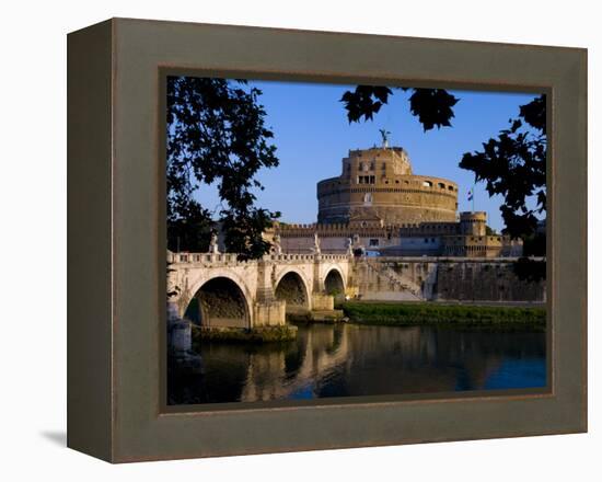 Castello Sant Angelo and River Tiber, Rome, Lazio, Italy, Europe-Charles Bowman-Framed Premier Image Canvas