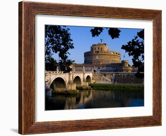 Castello Sant Angelo and River Tiber, Rome, Lazio, Italy, Europe-Charles Bowman-Framed Photographic Print