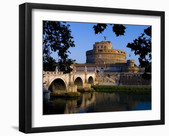 Castello Sant Angelo and River Tiber, Rome, Lazio, Italy, Europe-Charles Bowman-Framed Photographic Print