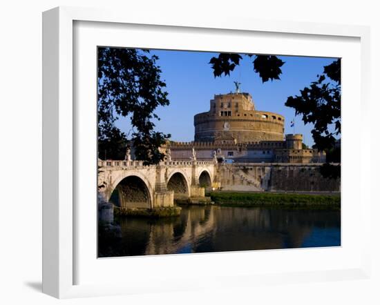 Castello Sant Angelo and River Tiber, Rome, Lazio, Italy, Europe-Charles Bowman-Framed Photographic Print