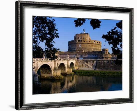 Castello Sant Angelo and River Tiber, Rome, Lazio, Italy, Europe-Charles Bowman-Framed Photographic Print