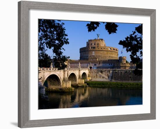 Castello Sant Angelo and River Tiber, Rome, Lazio, Italy, Europe-Charles Bowman-Framed Photographic Print