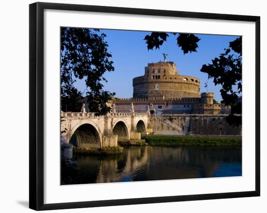 Castello Sant Angelo and River Tiber, Rome, Lazio, Italy, Europe-Charles Bowman-Framed Photographic Print